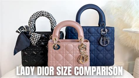 lady dior mini cream|Lady Dior mini vs small.